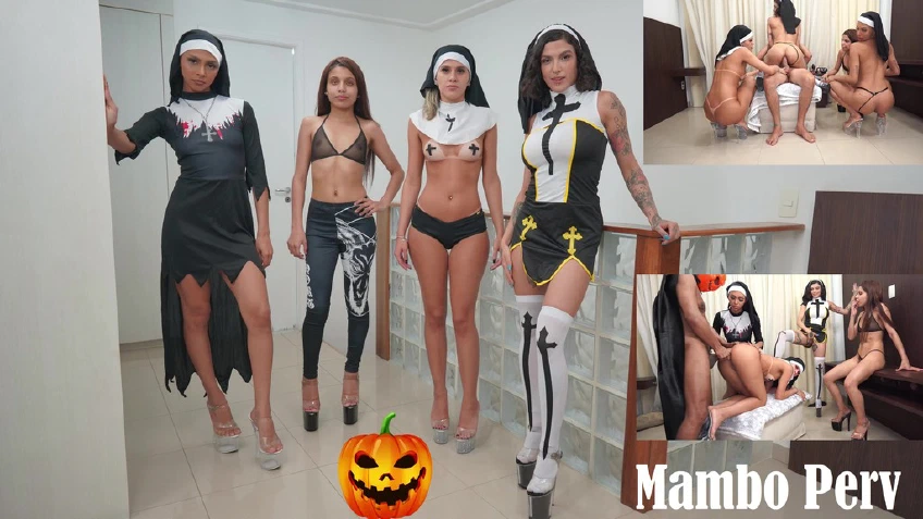 Halloween Perv Nuns Squad : 4 Perv Nuns Sex Ritual & Reverse Gangbang (Anal, Nuns, Blasphemy, 1Guy On 4 Girls, Demon Girl, Gapes, ATM,ATOGM)